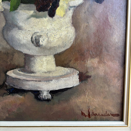 Elegant Floral Still Life Oil Painting "Pansy Bouquet" Rustic Art Holland Art Shop