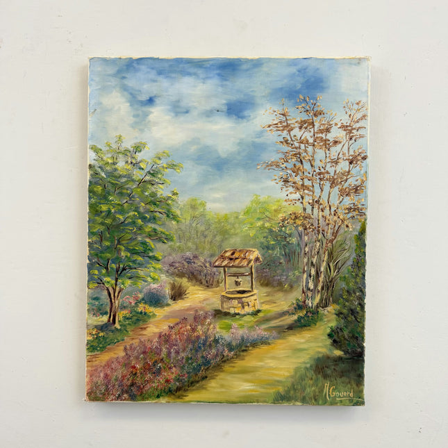 Refined Landscape Oil Painting "Garden Well" Detailed Art Holland Art Shop