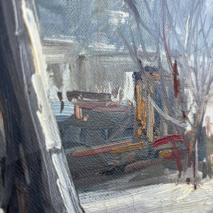 Classic Winter Landscape Oil Painting "Bare Trees" Timeless Artwork Holland Art Shop