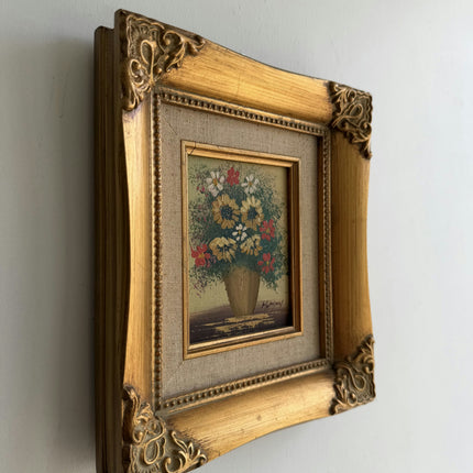 Expressive Still Life Oil Painting "Flower Vase" Original Small Art Holland Art Shop