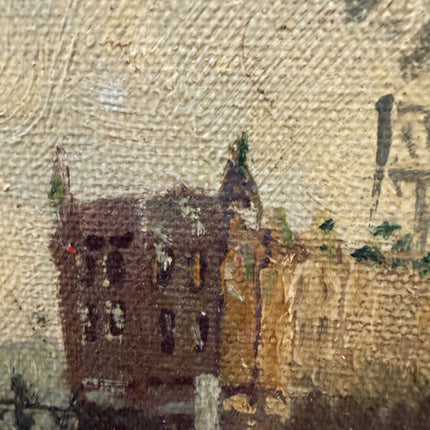 Timeless Cityscape Oil Painting "Decorative Frame" Rustic Small Artwork Holland Art Shop