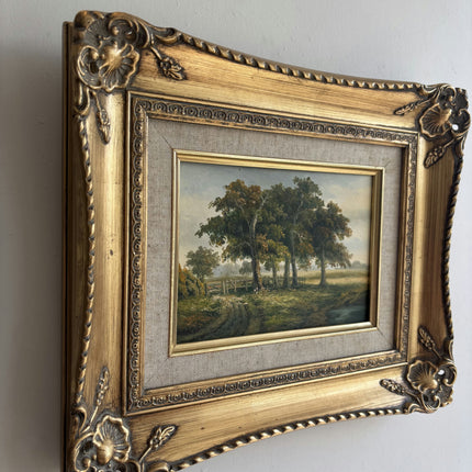 Elegant Landscape Oil Painting "Gilded Frame" Classic Small Art Holland Art Shop