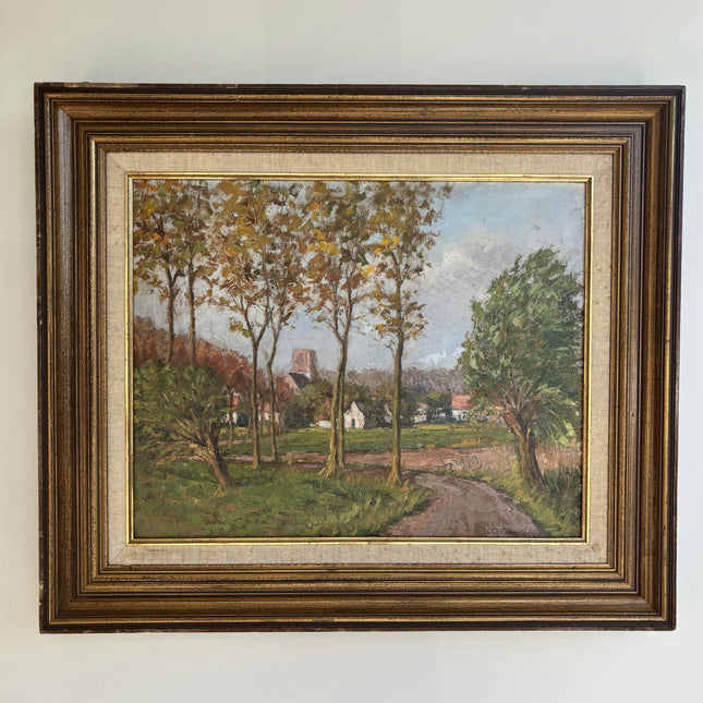 Elegant Landscape Oil Painting "Row Of Trees" Traditional Artwork Holland Art Shop