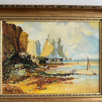 Authentic Seascape Oil Painting "Sailing Ship" Detailed Art Holland Art Shop