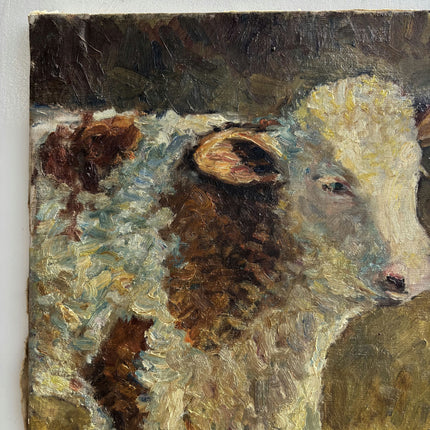 Timeless Animals Oil Painting "Spotted Calf" Rustic Artwork Holland Art Shop