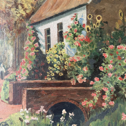 Refined Oil Painting Landscape "Flowering Cottage" Fine Medium Art Holland Art Shop