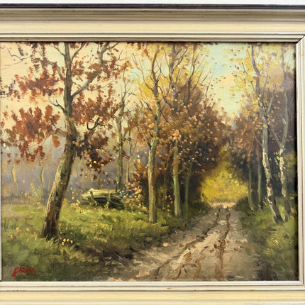 Handcrafted Landscape Oil Painting "Autumn Trees" Expressive Artwork Holland Art Shop