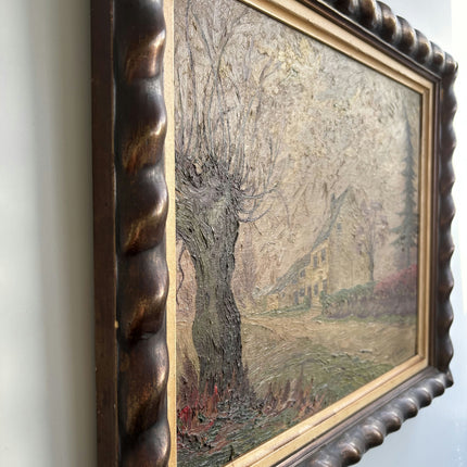 Rustic Landscape Oil Painting "Country House" Refined Artwork Holland Art Shop