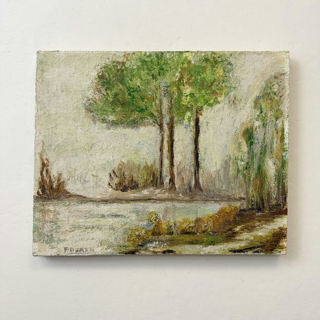Rustic Landscape Oil Painting "Thick Paint" Vintage Artwork Holland Art Shop