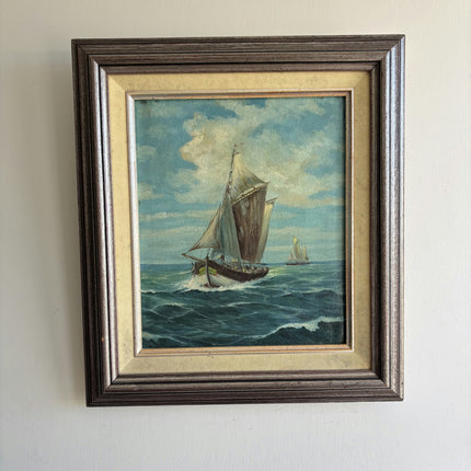 Detailed Seascape Oil Painting "Sailing Ship" Elegant Artwork Holland Art Shop