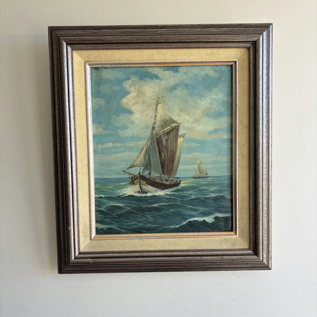 Detailed Seascape Oil Painting "Sailing Ship" Elegant Artwork Holland Art Shop