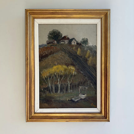 Authentic Landscape Oil Painting "Country Road" Expressive Artwork Holland Art Shop