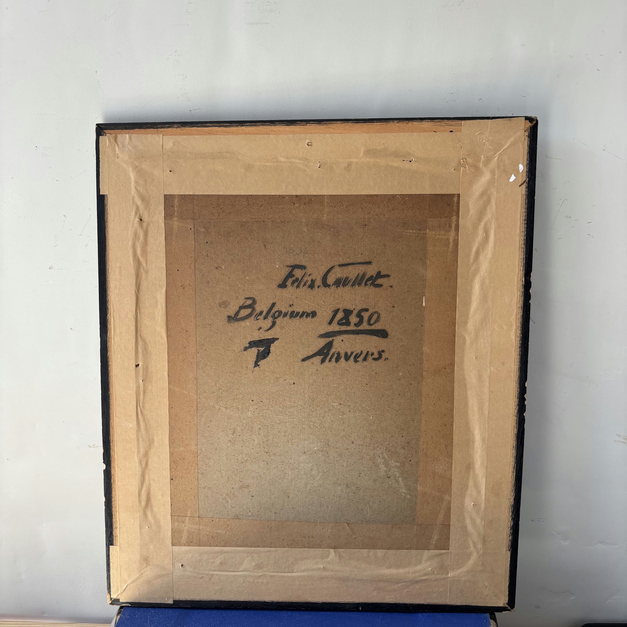 1850 Antique Portrait Oil Painting 