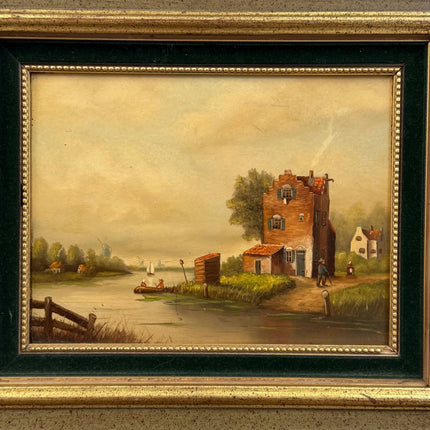 Elegant Landscape Oil Painting "Brick House" Expressive Artwork Holland Art Shop