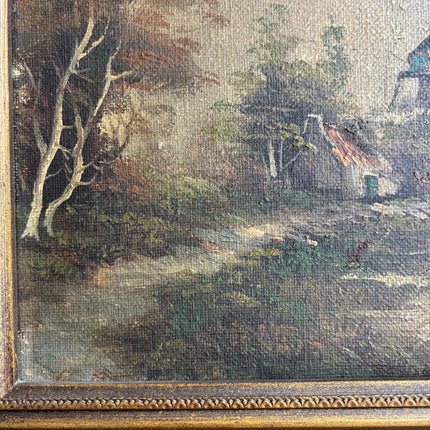 Traditional Landscape Oil Painting "Thatched Cottage" Expressive Dutch Artwork Holland Art Shop