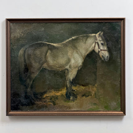 1943 Animals Oil Painting "Standing Horse" Art Holland Art Shop