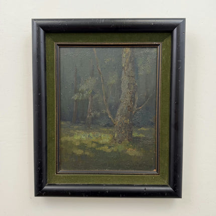 Expressive Landscape Oil Painting "Wooden Frame" Timeless Small Artwork Holland Art Shop