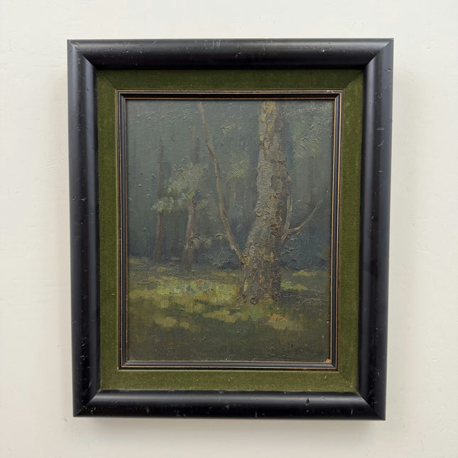 Expressive Landscape Oil Painting "Wooden Frame" Timeless Small Artwork Holland Art Shop