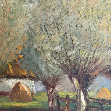 Elegant Landscape Oil Painting "Haystack Group" Refined Artwork Holland Art Shop