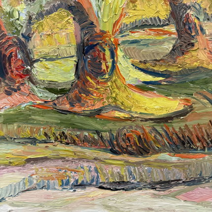 Rustic Landscape Oil Painting "Twisted Trees" Elegant Artwork Holland Art Shop