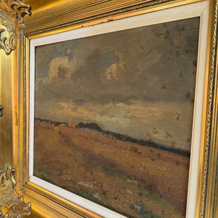 19th Century Antique Landscape Oil Painting "Gilded Frame" Large Art Holland Art Shop
