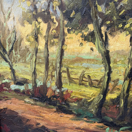 Authentic Landscape Oil Painting "Row Of Trees" Vintage Art Holland Art Shop
