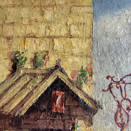 Traditional Scenery Oil Painting "Garden Fountain" Rustic Art Holland Art Shop