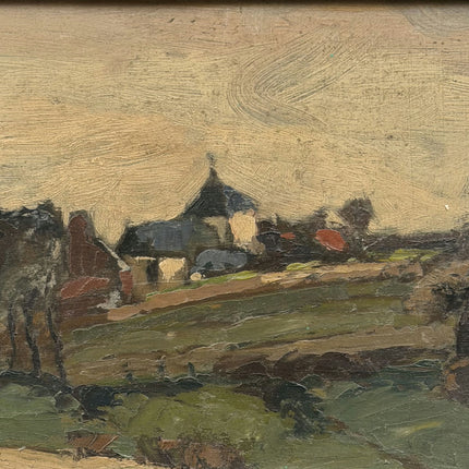 19th Century Antique Landscape Oil Painting "Framed Painting" Small Artwork Holland Art Shop