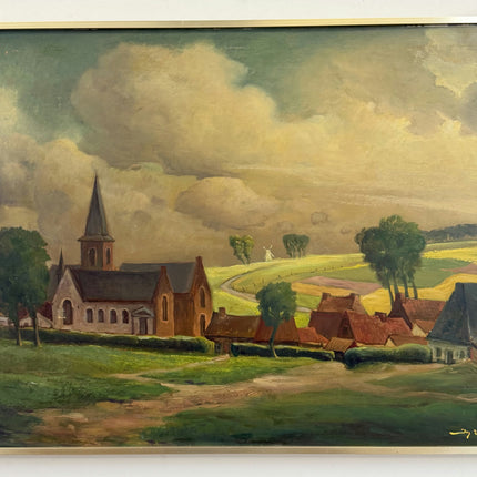 Detailed Landscape Oil Painting "Framed Canvas" Handcrafted Large Artwork Holland Art Shop