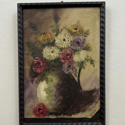 Handcrafted Floral Still Life Oil Painting "Flower Bouquet" Expressive Small Art Holland Art Shop