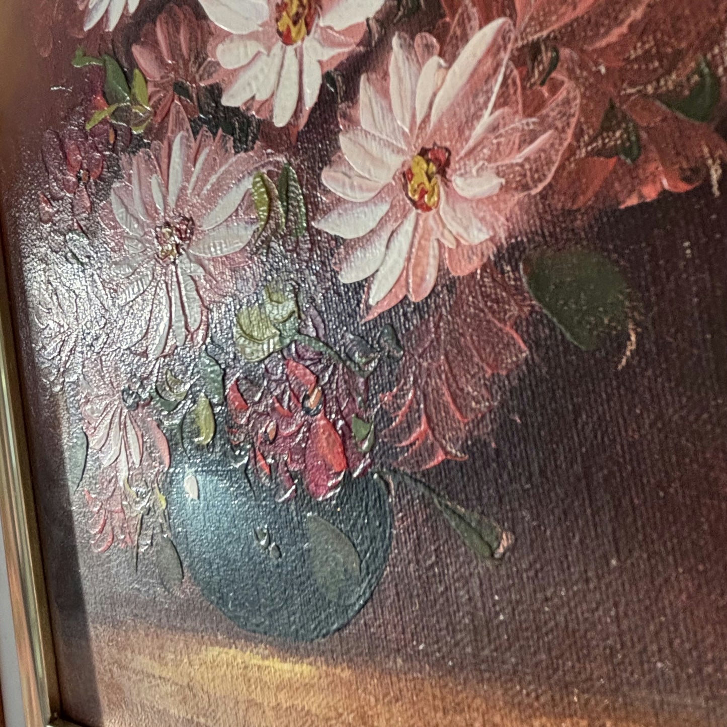 Remarkable Floral Still Life Oil Painting "Floral Arrangement" Small Artwork