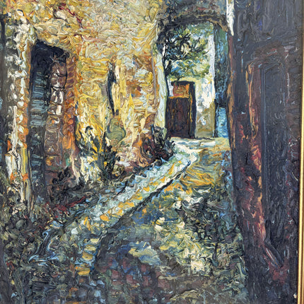 Original Cityscape Oil Painting "Stone Arch" Classic Large Artwork Holland Art Shop