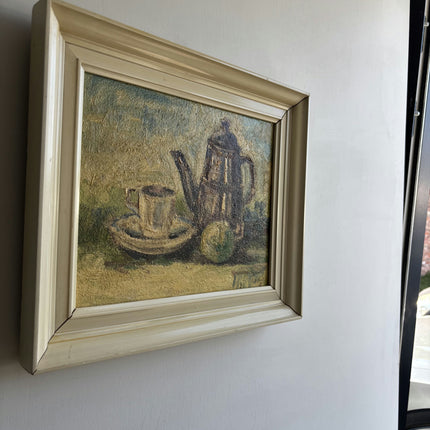 Timeless Still Life Oil Painting "Tea Pot" Handcrafted Dutch Artwork Holland Art Shop