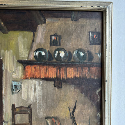 Timeless Interior Oil Painting "Wooden Chair" Traditional Artwork Holland Art Shop