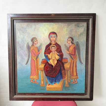 Timeless Still Life Oil Painting "Madonna Child" Original Large Art Holland Art Shop