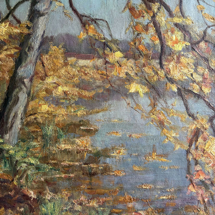 Refined Landscape Oil Painting "Autumn Tree" Detailed Artwork Holland Art Shop