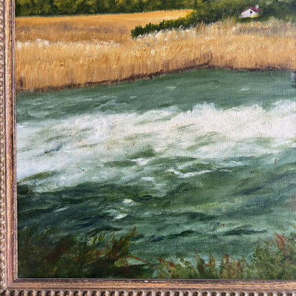 Refined Landscape Oil Painting "Gold Frame" Handcrafted Art Holland Art Shop