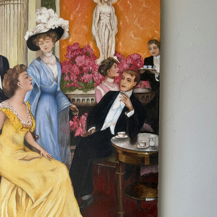 Traditional Oil Painting Figurative "Elegant Lady" Authentic Medium Artwork Holland Art Shop