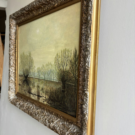 Vintage Landscape Oil Painting "Gilded Frame" Authentic Artwork Holland Art Shop