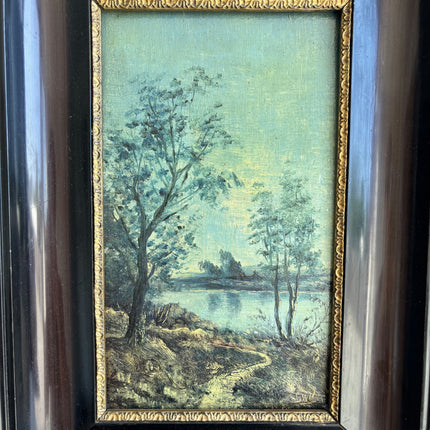 19th Century Antique Landscape Oil Painting "Framed Painting" Small Artwork Holland Art Shop
