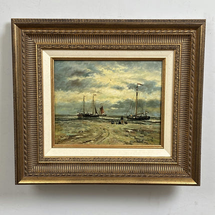 Classic Seascape Oil Painting "Fishing Boats" Timeless Artwork Holland Art Shop