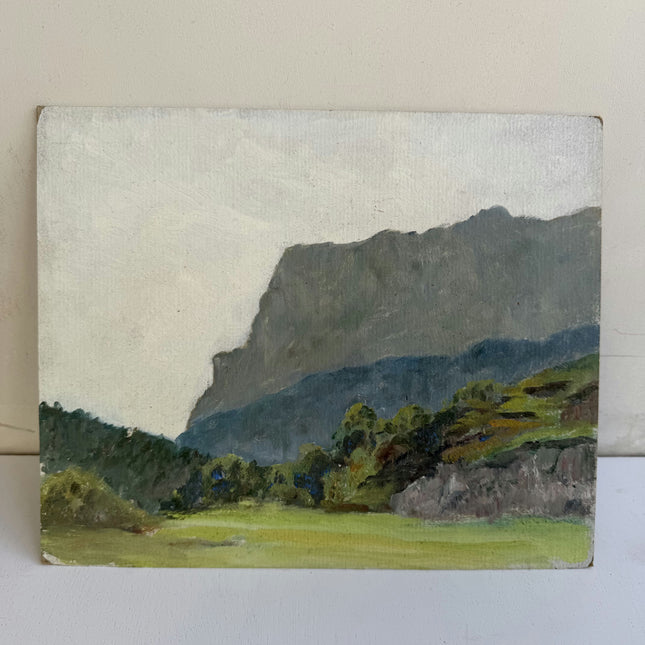 Handcrafted Landscape Oil Painting "Mountain Ridge" Authentic Small Art Holland Art Shop