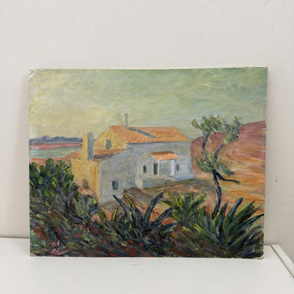 Original Landscape Oil Painting "Seaside House" Classic Artwork Holland Art Shop