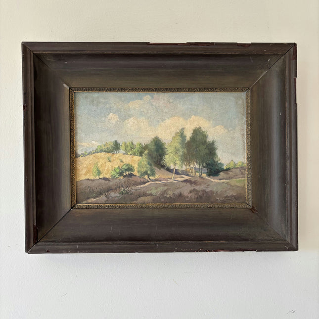 1941 Landscape Oil Painting "Framed Painting" Small Artwork Holland Art Shop