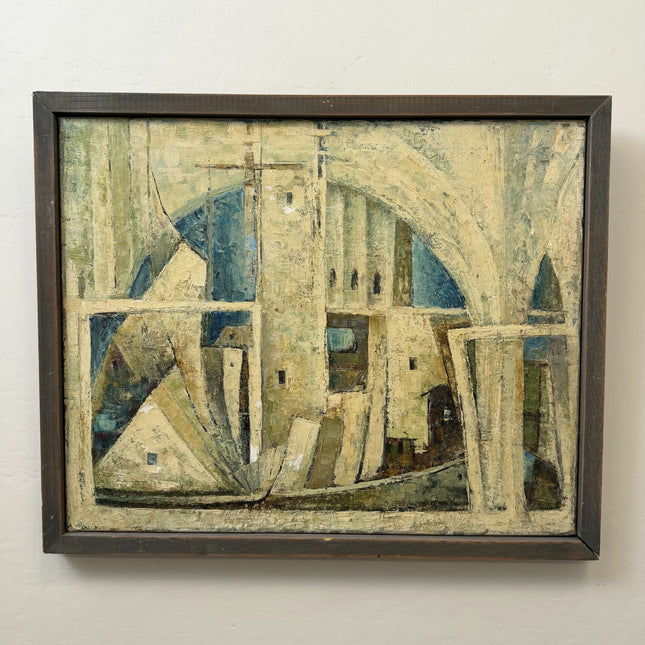 Refined Cityscape Oil Painting "Coastal Cliff" Traditional Artwork Holland Art Shop