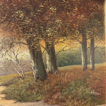 Figurative Landscape Oil Painting "Autumn Pathway" Classic Large Art - HollandArtShop