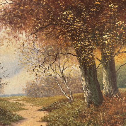 Figurative Landscape Oil Painting "Autumn Pathway" Classic Large Art - HollandArtShop