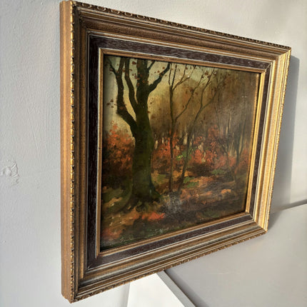 Figurative Landscape Oil Painting "Autumnal Forest" Refined Medium Art - HollandArtShop