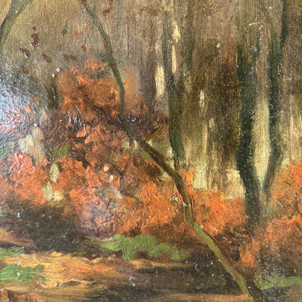 Figurative Landscape Oil Painting "Autumnal Forest" Refined Medium Art - HollandArtShop