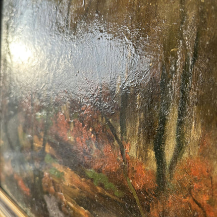 Figurative Landscape Oil Painting "Autumnal Forest" Refined Medium Art - HollandArtShop